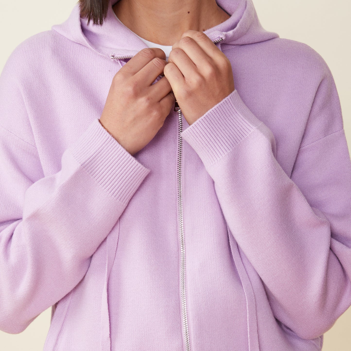 Supersoft Sweater Knit Zip Up Hoody MONROW