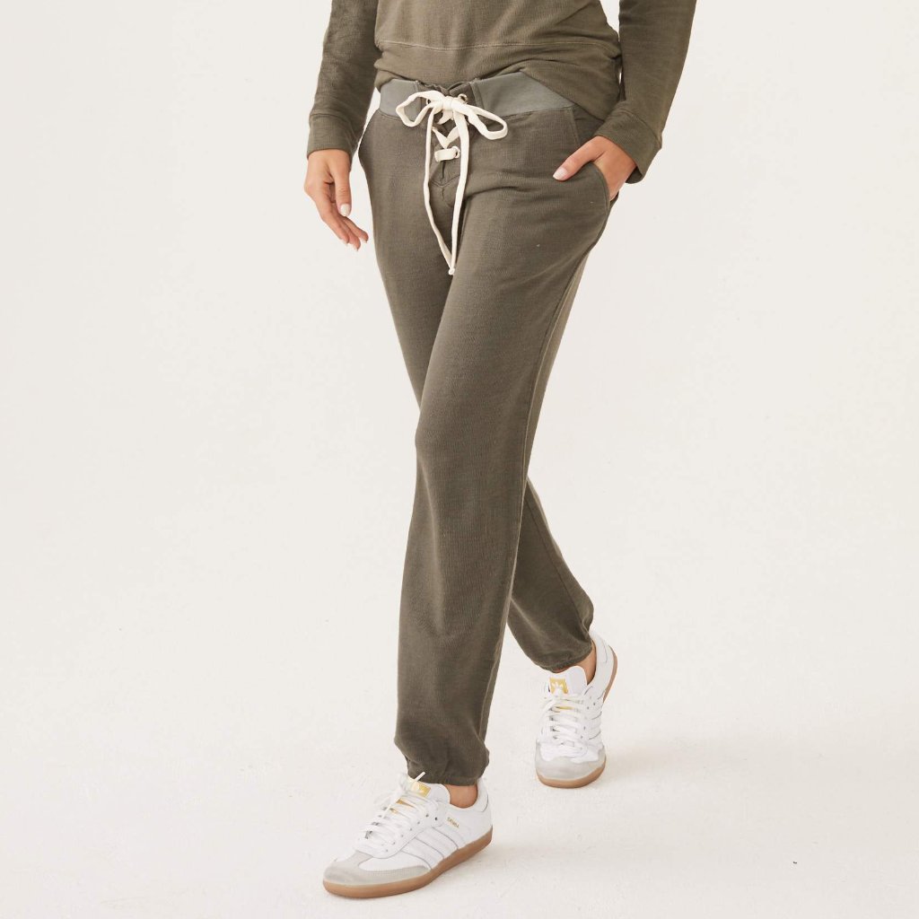 monrow lace up sweatpants