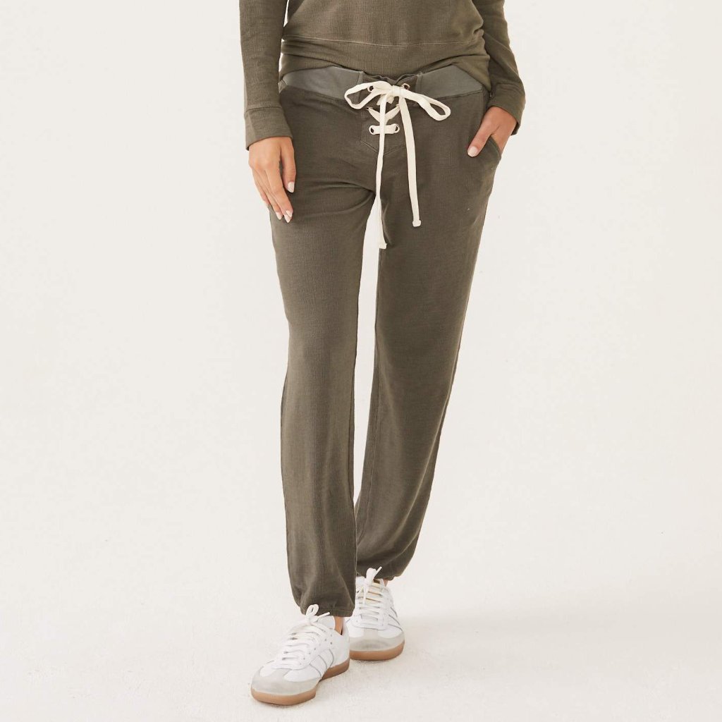 monrow lace up sweatpants