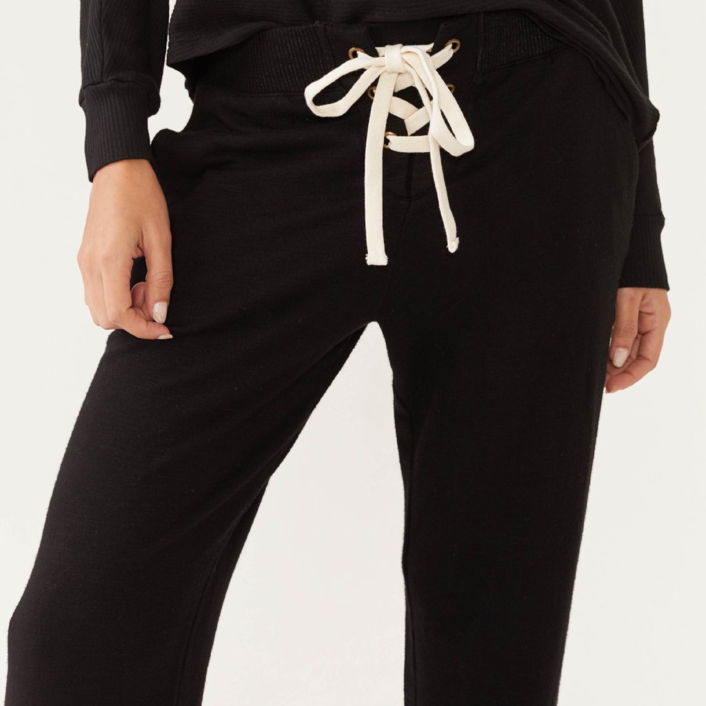 monrow lace up sweatpants