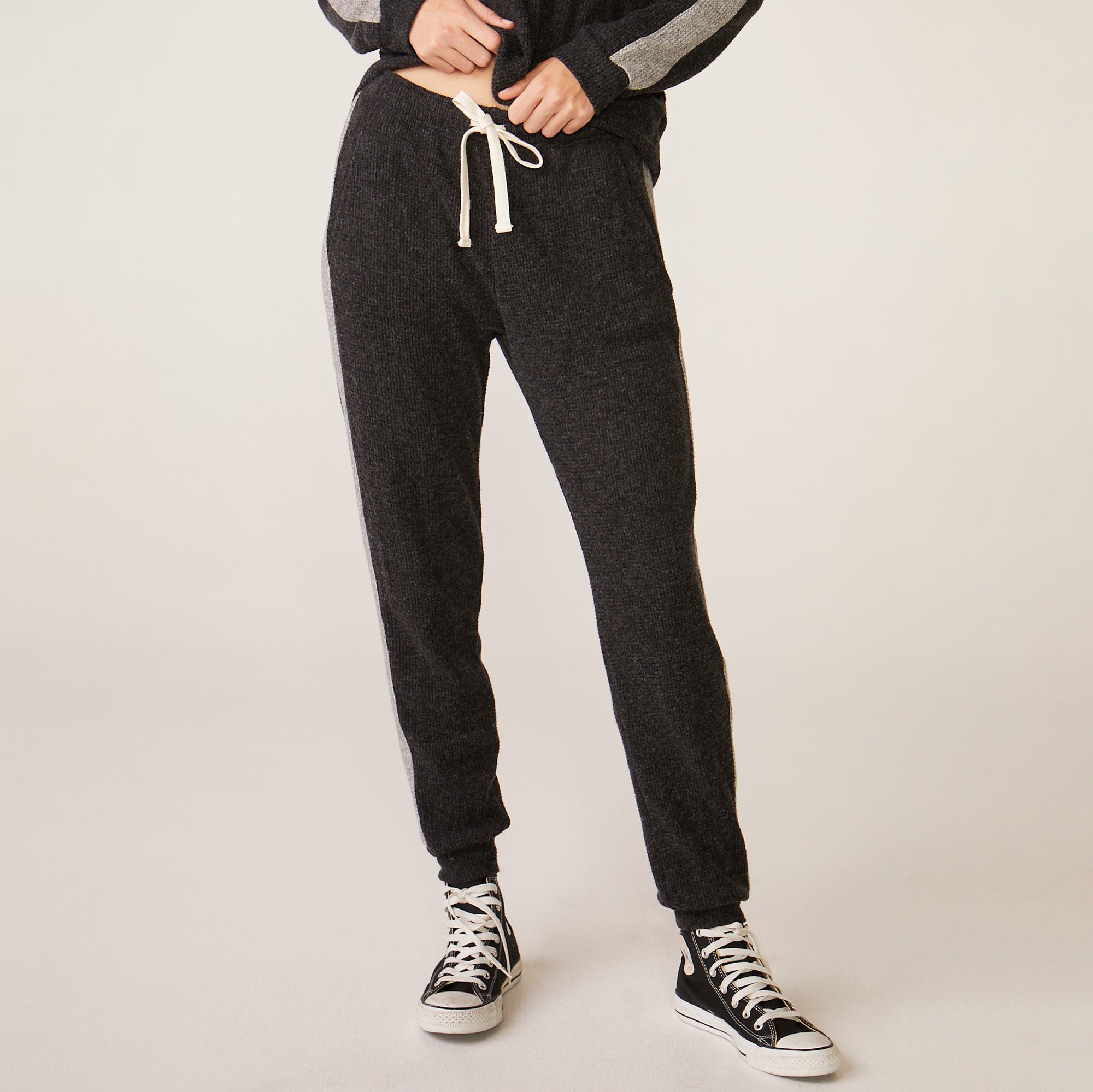 sweats with stripe on side