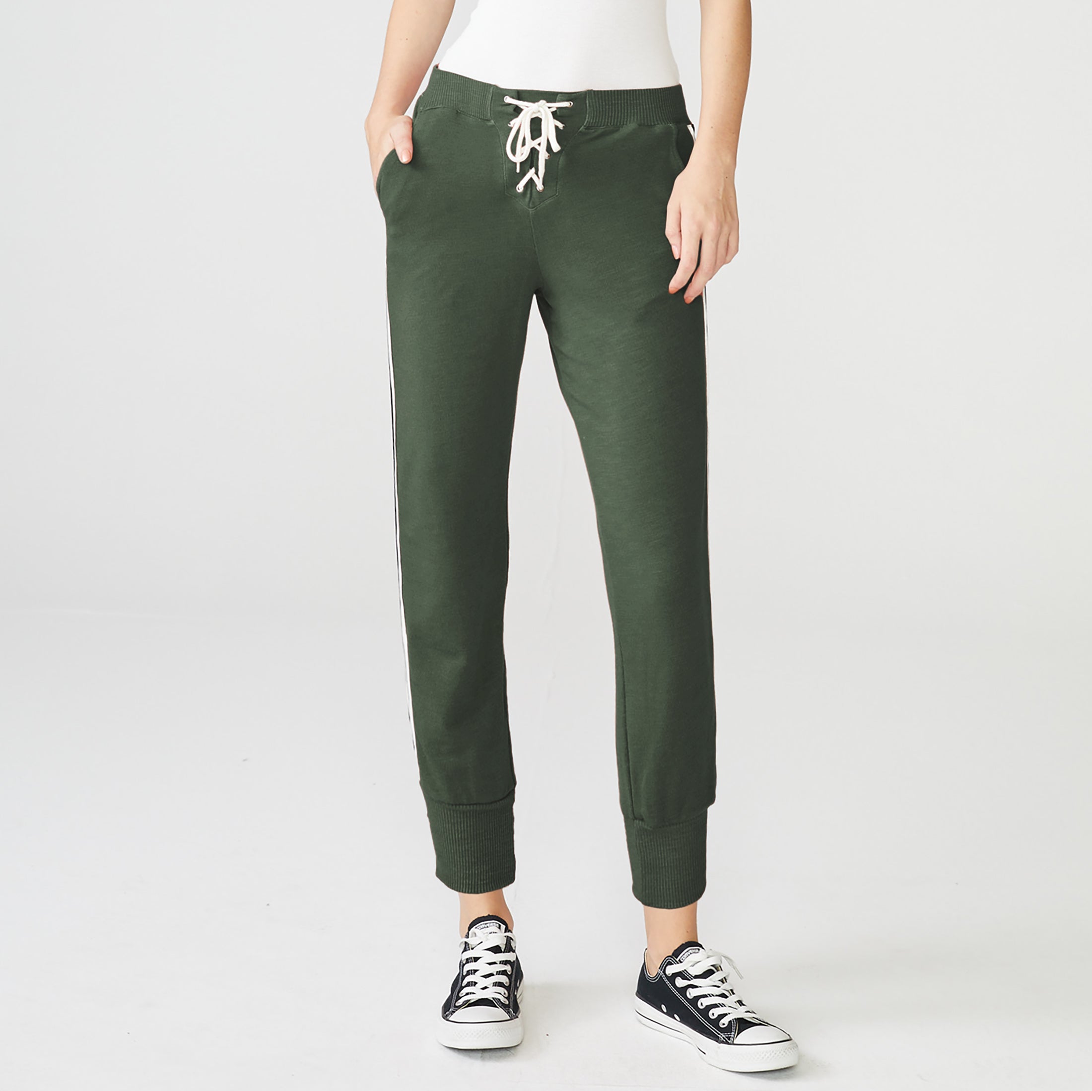 monrow lace up sweatpants