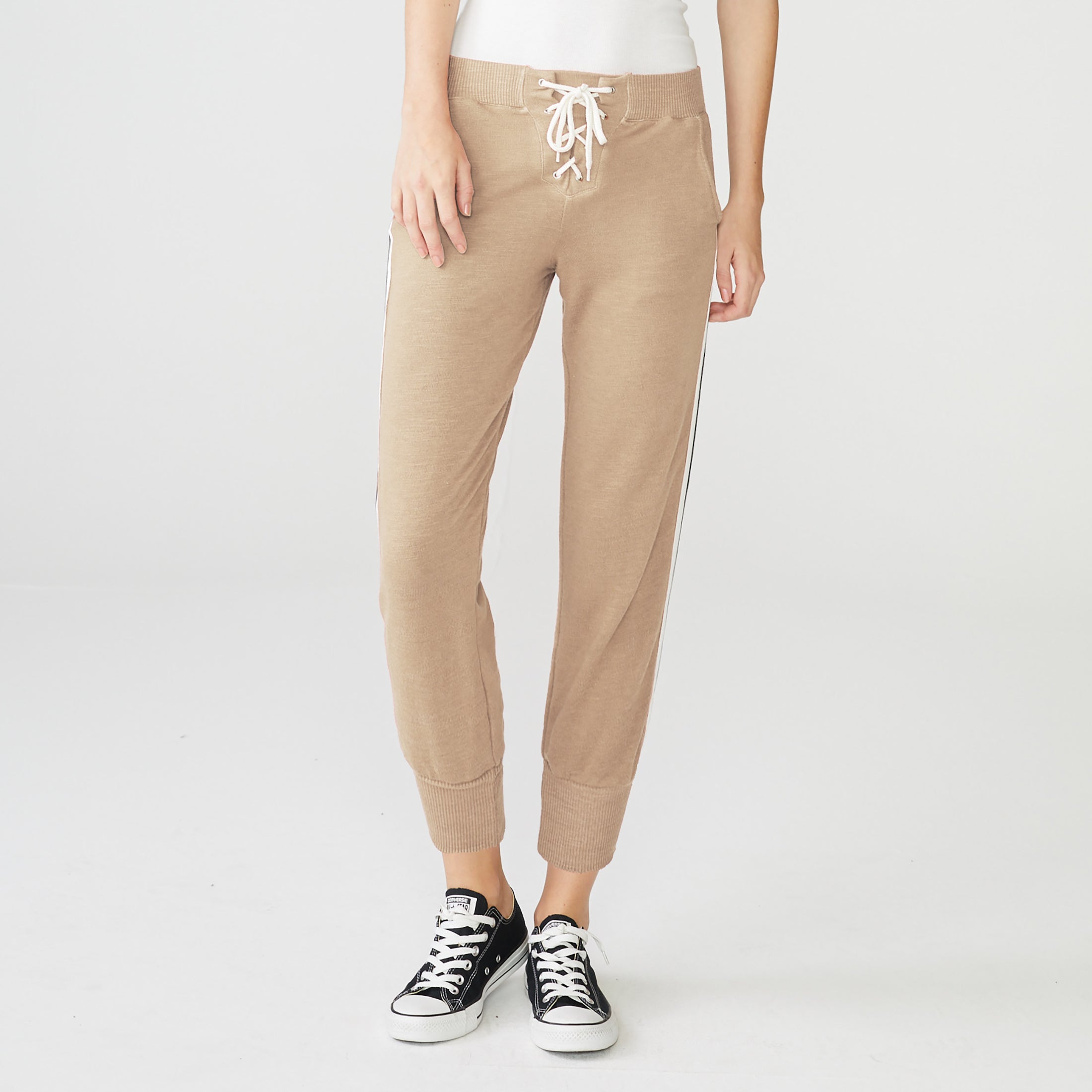 monrow lace up sweatpants