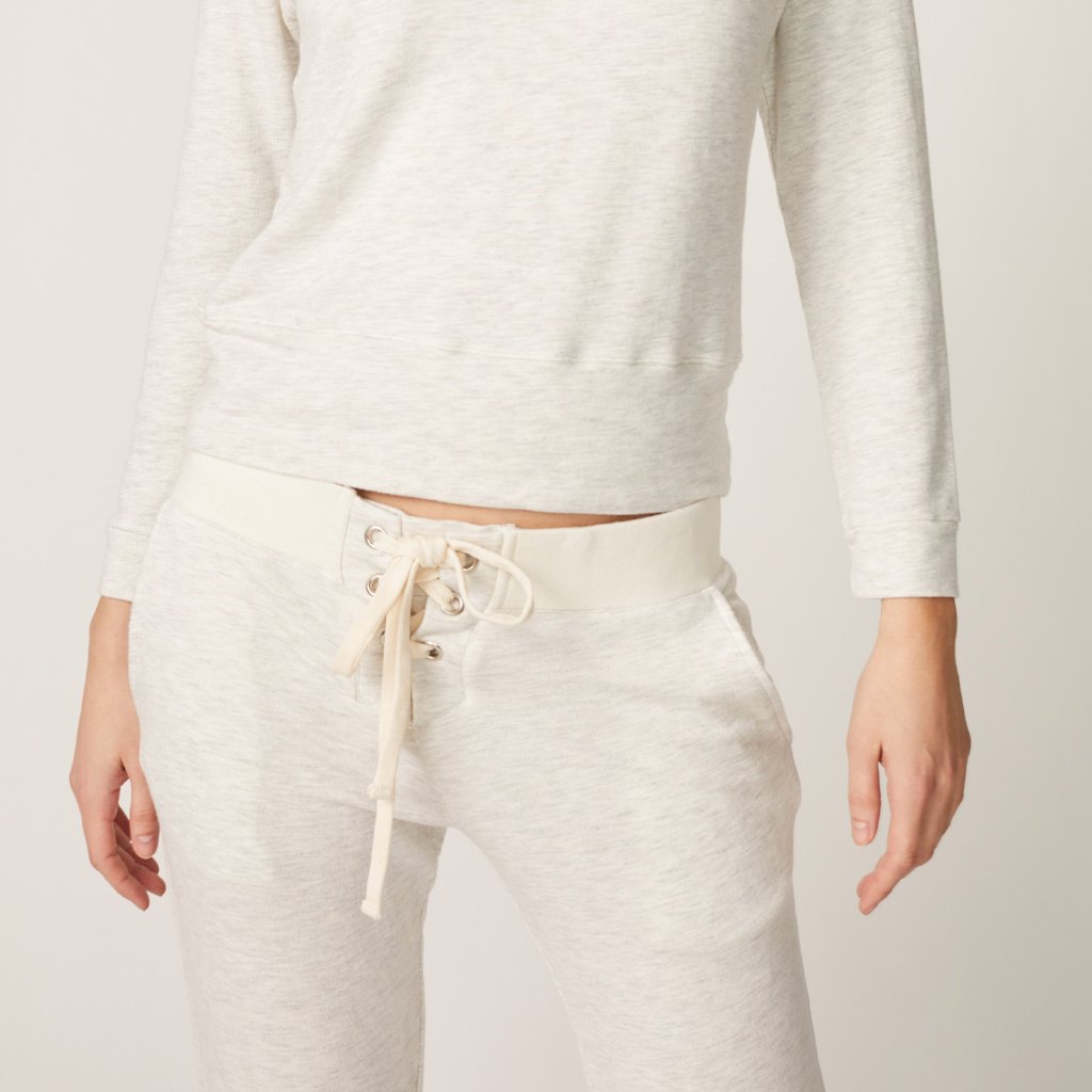 monrow lace up sweatpants