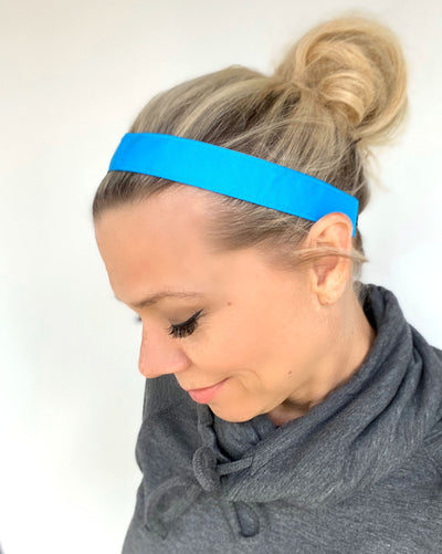 blue ribbon headband