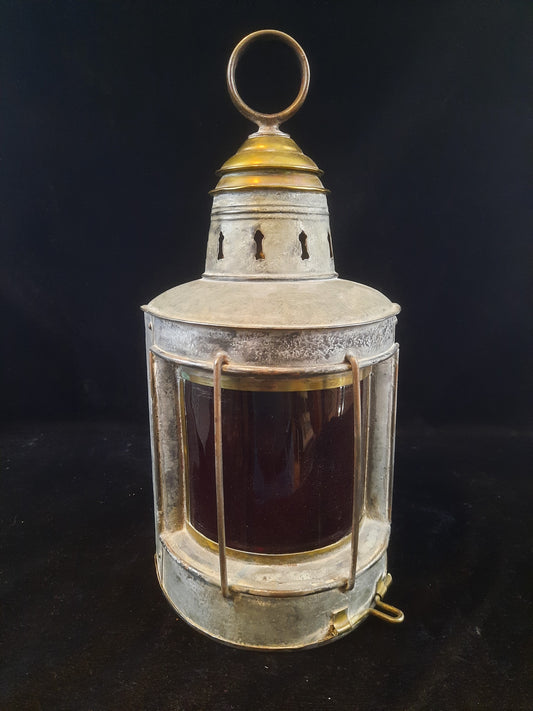 Antique Brass Nautical Ship Lantern Marine Glass Globe / Onion Oil Lamp —  Antiques Arena