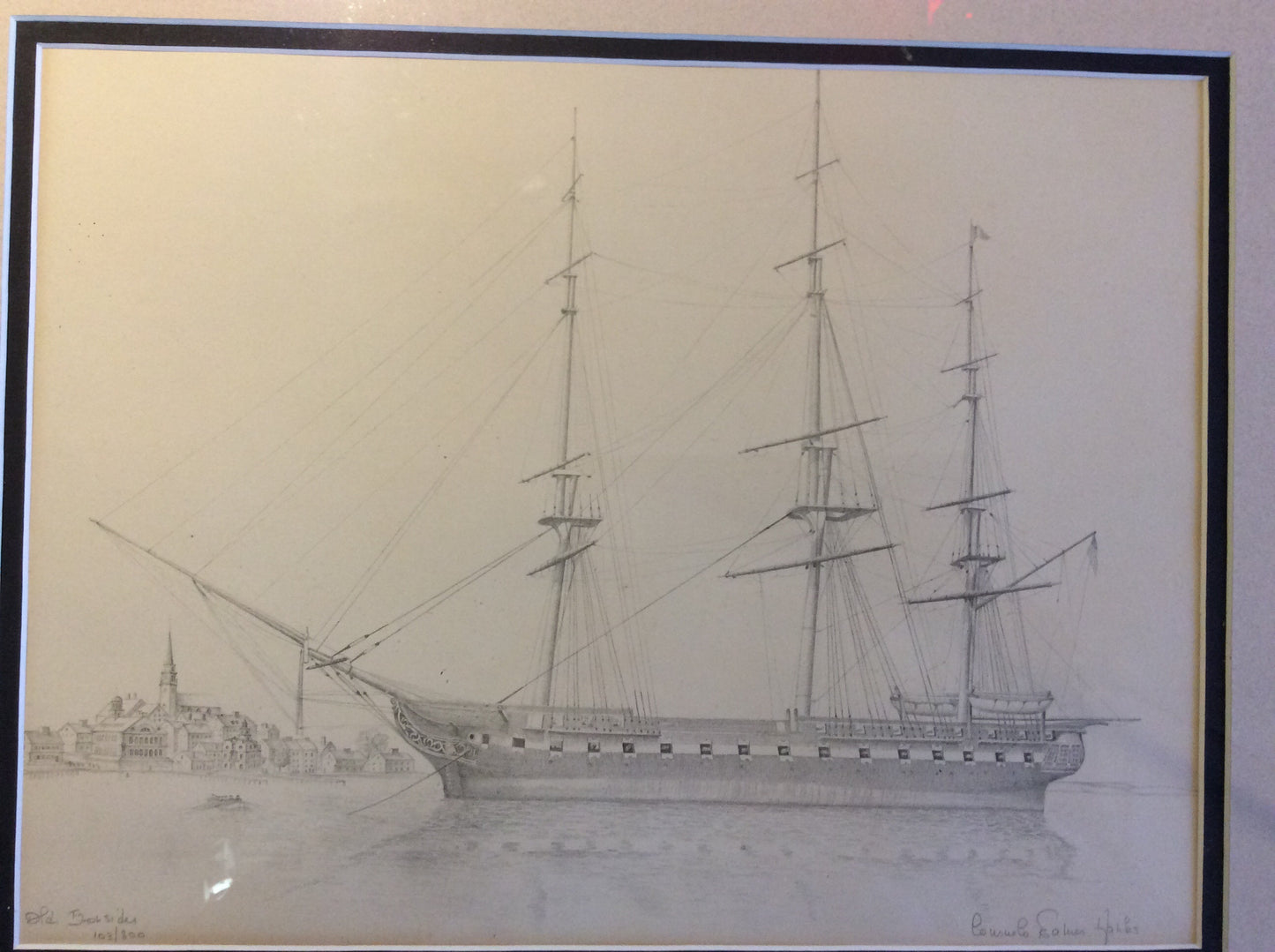 “Old Ironsides", by Consuelo Eames Hanks (1928-2015) - Annapolis Maritime Antiques