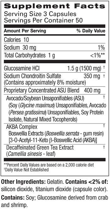 Cosamin®ASU Supplement Facts