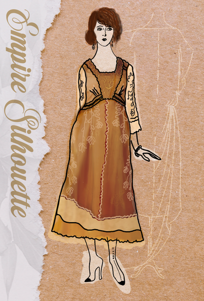 Empire Silhouette Vintage Fashion Dress
