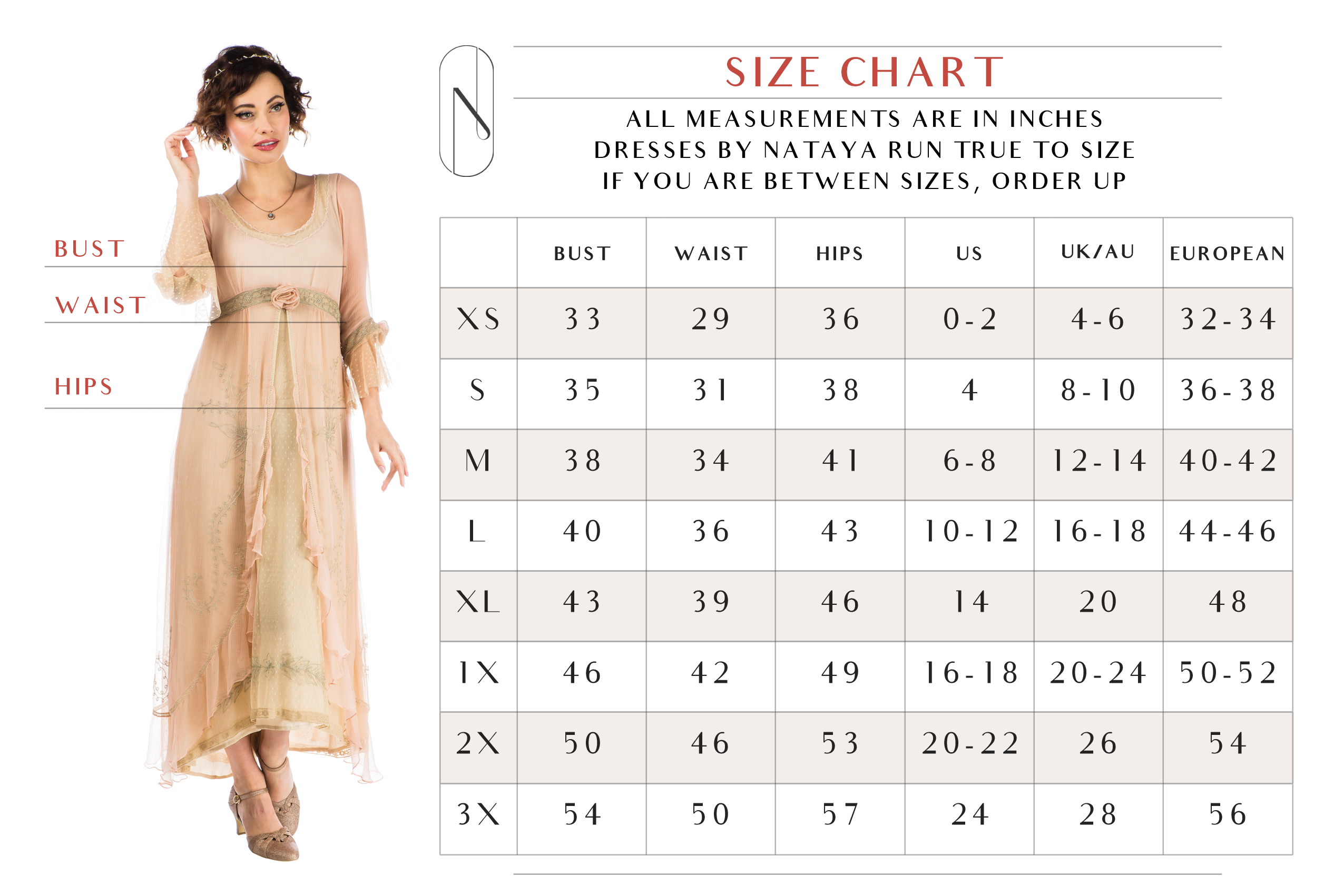Size Guide – Nataya