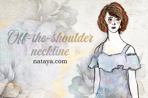 Off-shoulder neckline dress