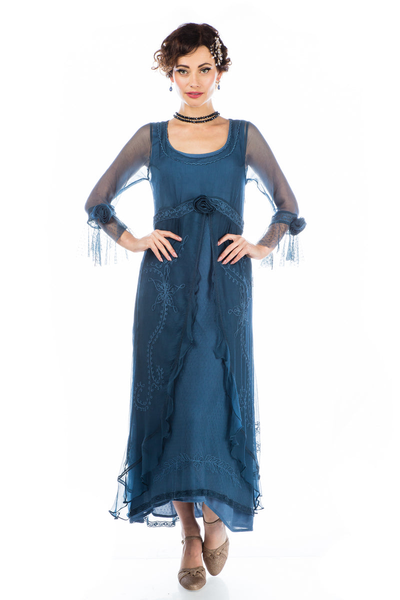 Dafna Bridgerton Inspired Dress in Lapis Blue by Nataya