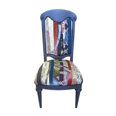 Eclectic Dining Chair - unique patchwork fabric by Sara Palacios