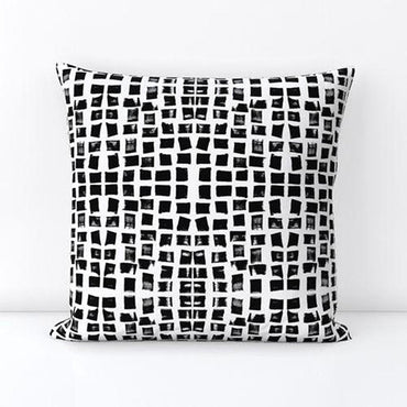 Buy 12 x 20 Rectangular Handwoven Jacquard Accent Lumbar Throw Pillow,  Sequins, Geometric Design, Set of 2, White, Black By The Urban Port