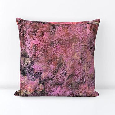 Pink Cream Trellis Velvet Throw Pillow Cover