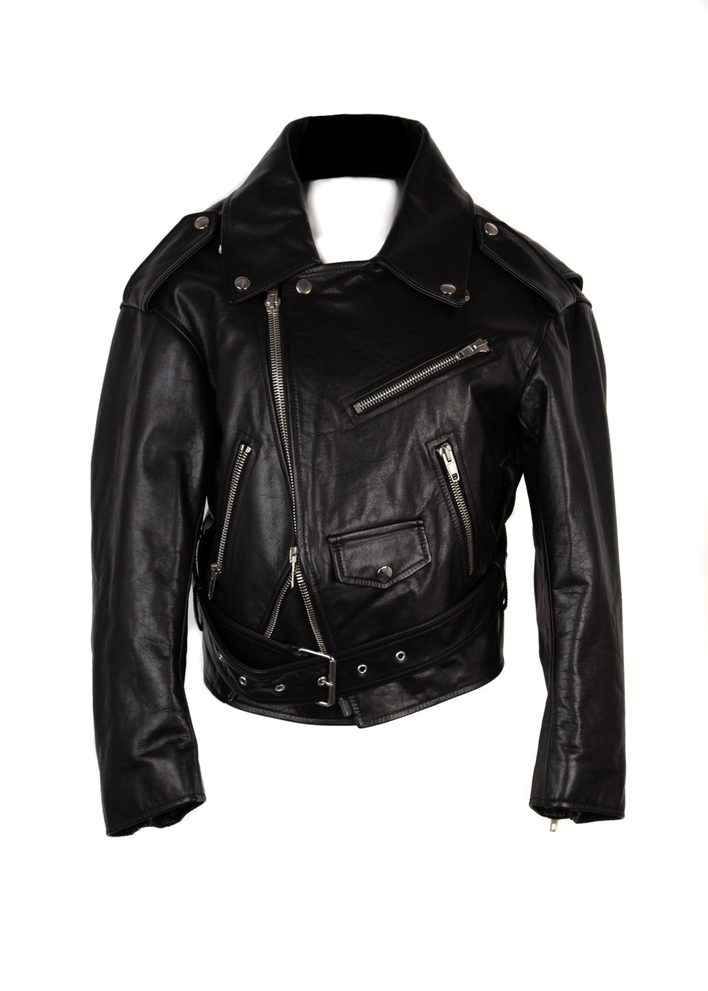 balenciaga swing leather jacket