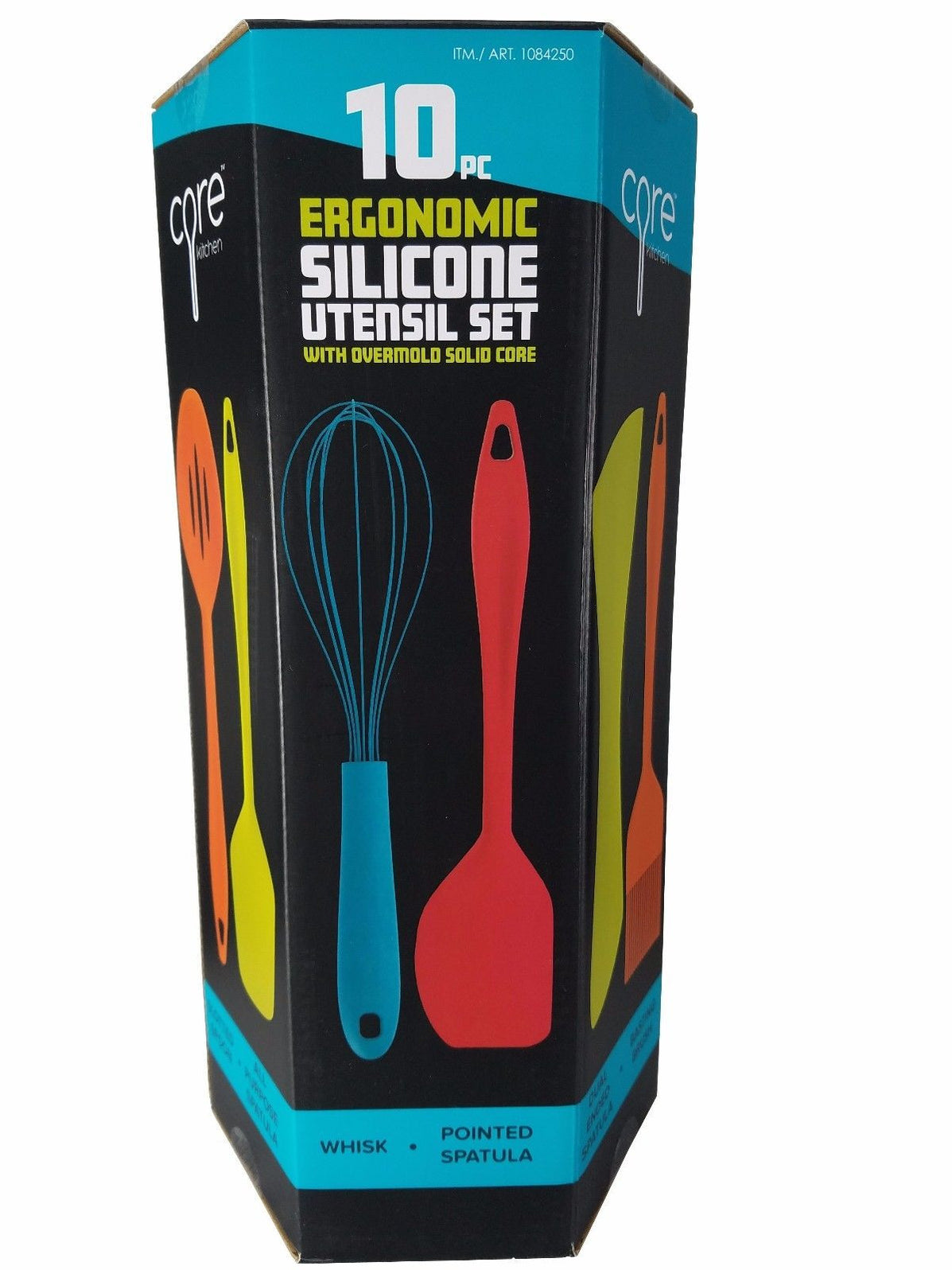 Core Kitchen Ergonomic Silicone Utensil Set with Overmold ...