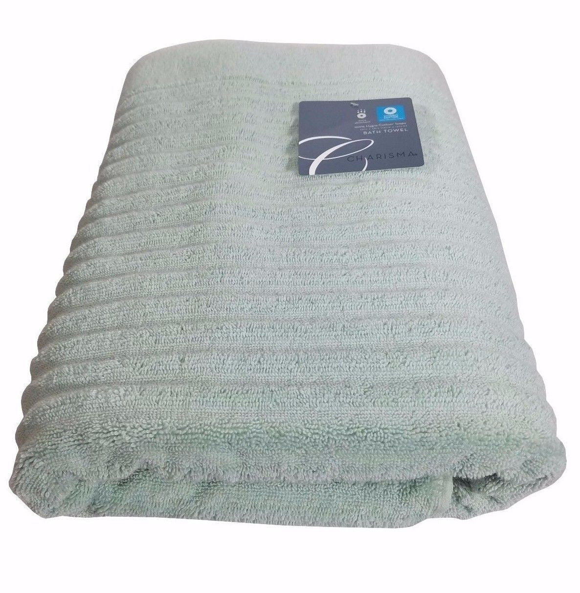 Charisma Luxury Ribbed Bath Towel 100% Hygro Cotton 30in x 58in - Moon ...