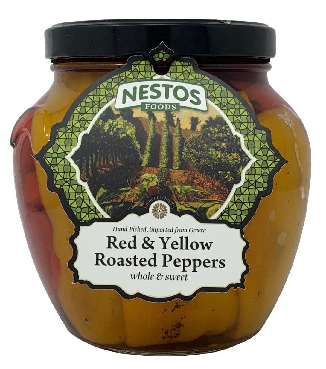 Nestos Red & Yellow Roasted Peppers Whole & Sweet Premium from Greece ...