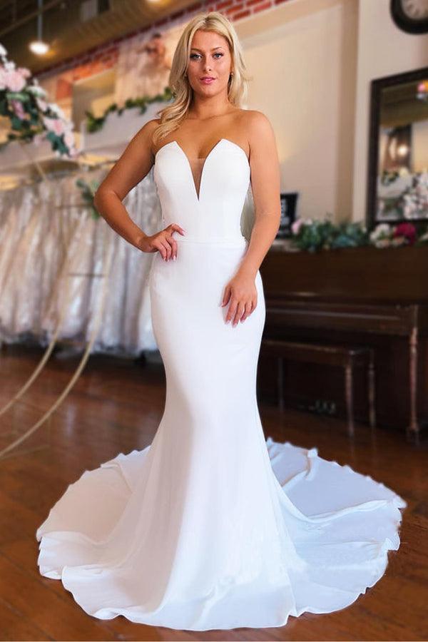 Mermaid Wedding Dress 626, Satin Wedding Dress, Bridal Gown, off the  Shoulders Neckline Wedding Dress, Cathedral Wedding Dress - Etsy