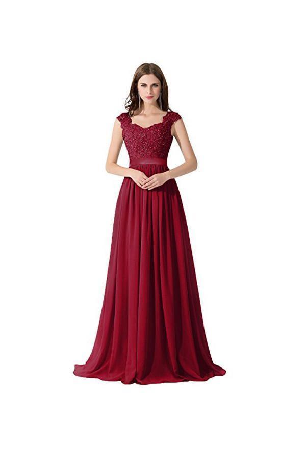 Burgundy Long Evening Dresses 2022 Sexy V-neck Long Sleeves Glitter Se –  Flora Prom