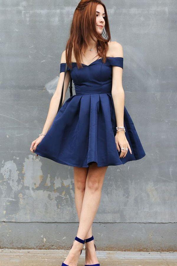 Buy Navy Blue Off Shoulder Gown Online - Kalki Fashion