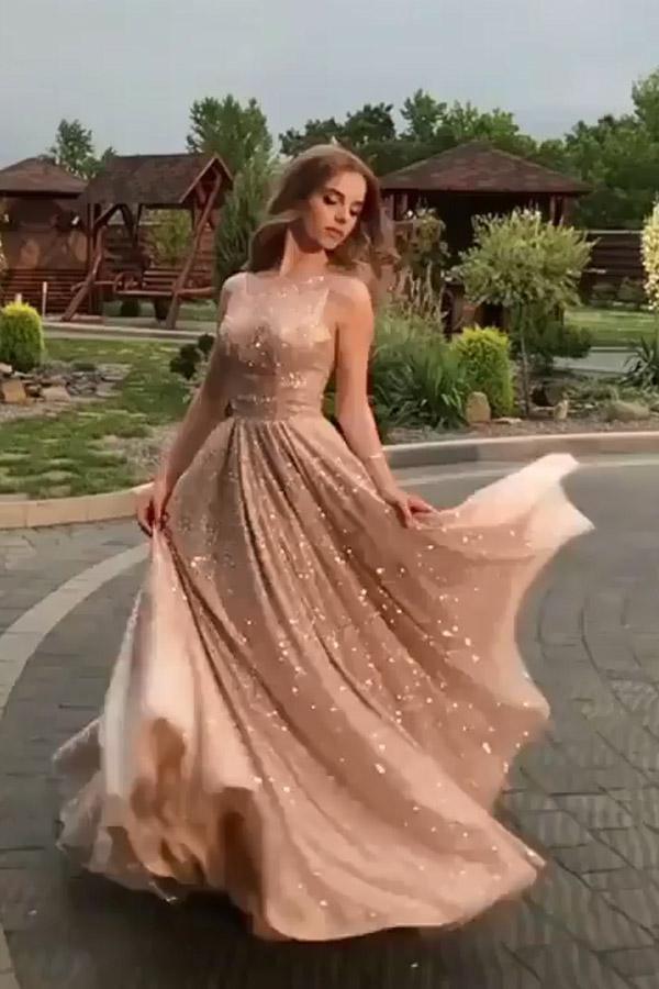 Voberry Dress Women Sequin Prom Party Ball Gown Sexy Gold Evening  Bridesmaid V Neck Long Dress : Amazon.in: Fashion
