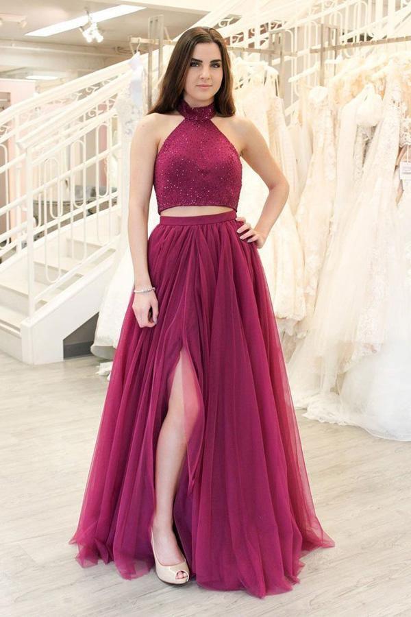 Romantic Pink Lace Two Piece Maternity Prom Dresses With Sheer Neckline And  Short Sleeves Perfect For Bridesmaids, Maternity, And Boho Beach Evening  Events In 2018 From Startdress, $71.87