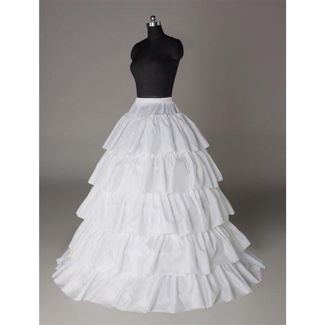 Fashion Wedding Petticoat Accessories 5 layers White Floor Length LP009 ...