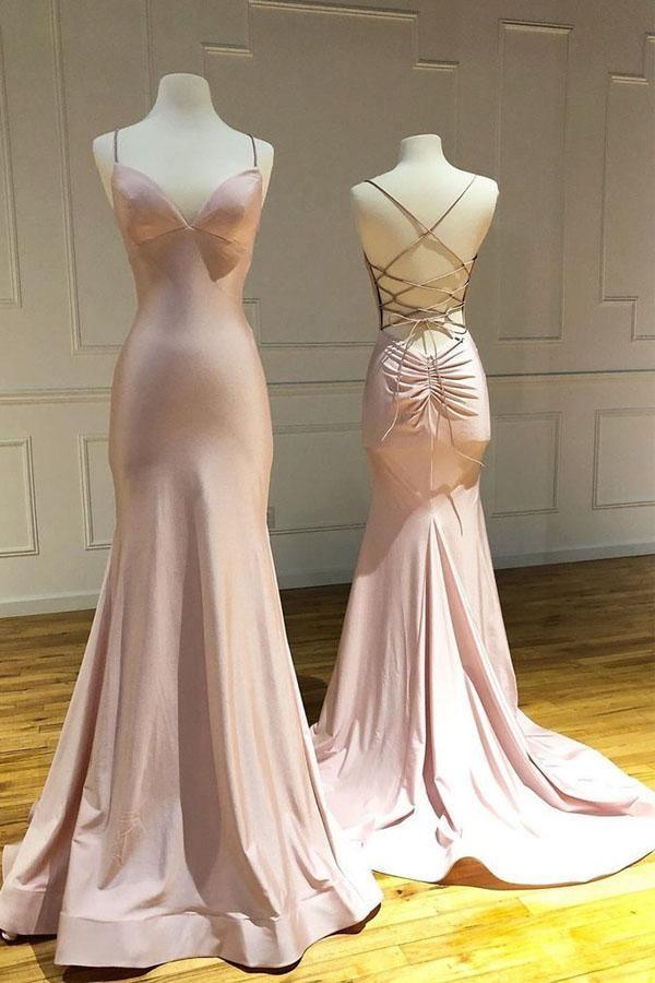 Sexy Low Cut Beading Chiffon Long Prom Dresses For Teens – Okdresses