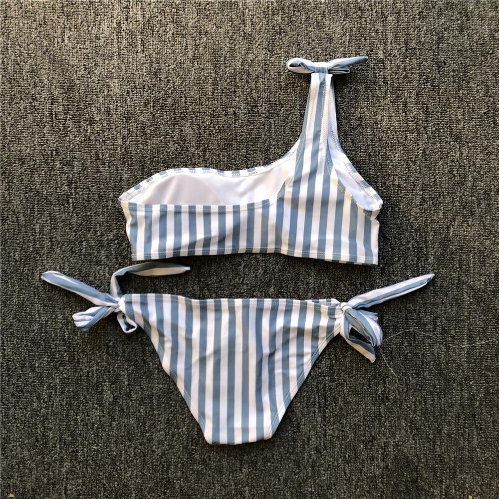 One Shoulder Bikini Swimwear Women Bikini Set Bathing Suit swim – Pgmdress