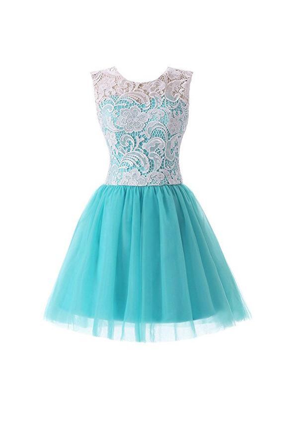 Short Tulle Beading Homecoming Dresses Prom Gowns Party Dresses