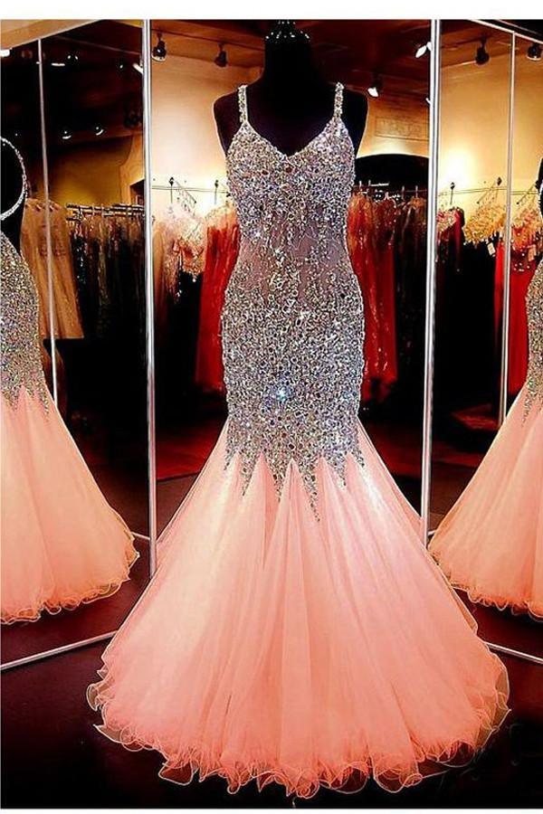 Sweetheart Neckline Mermaid Open Back Beading Prom Dress Evening Dresses –  Pgmdress