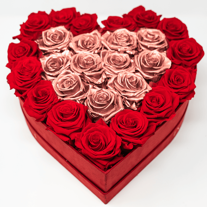 Love In A Heart Box Real Roses That Last A Year Inflorascent Floral Co