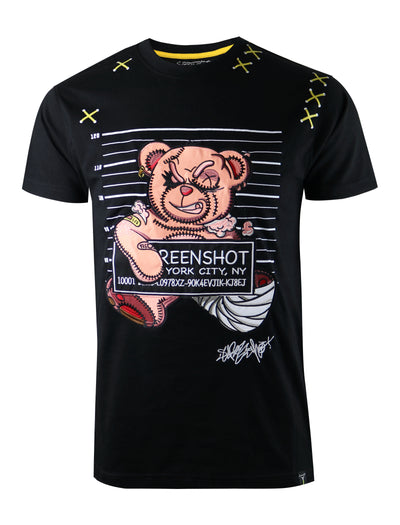 T-shirt Round Neck SS Paisley Teddy Bear