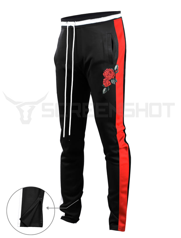 Black And Red Track Pants