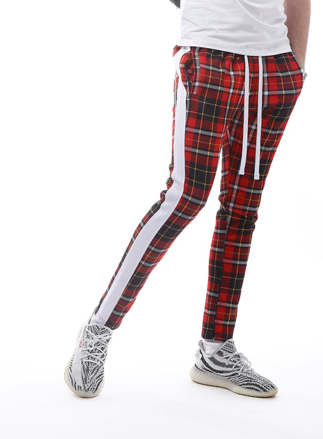 P41902-PATTERN PRINTED TRACK PANTS-RED – Screenshotbrand