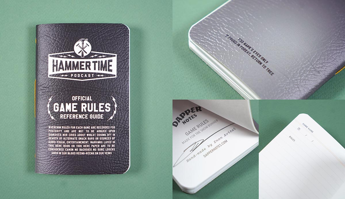 Hammer Time Podcast Game Rules Custom Notebook