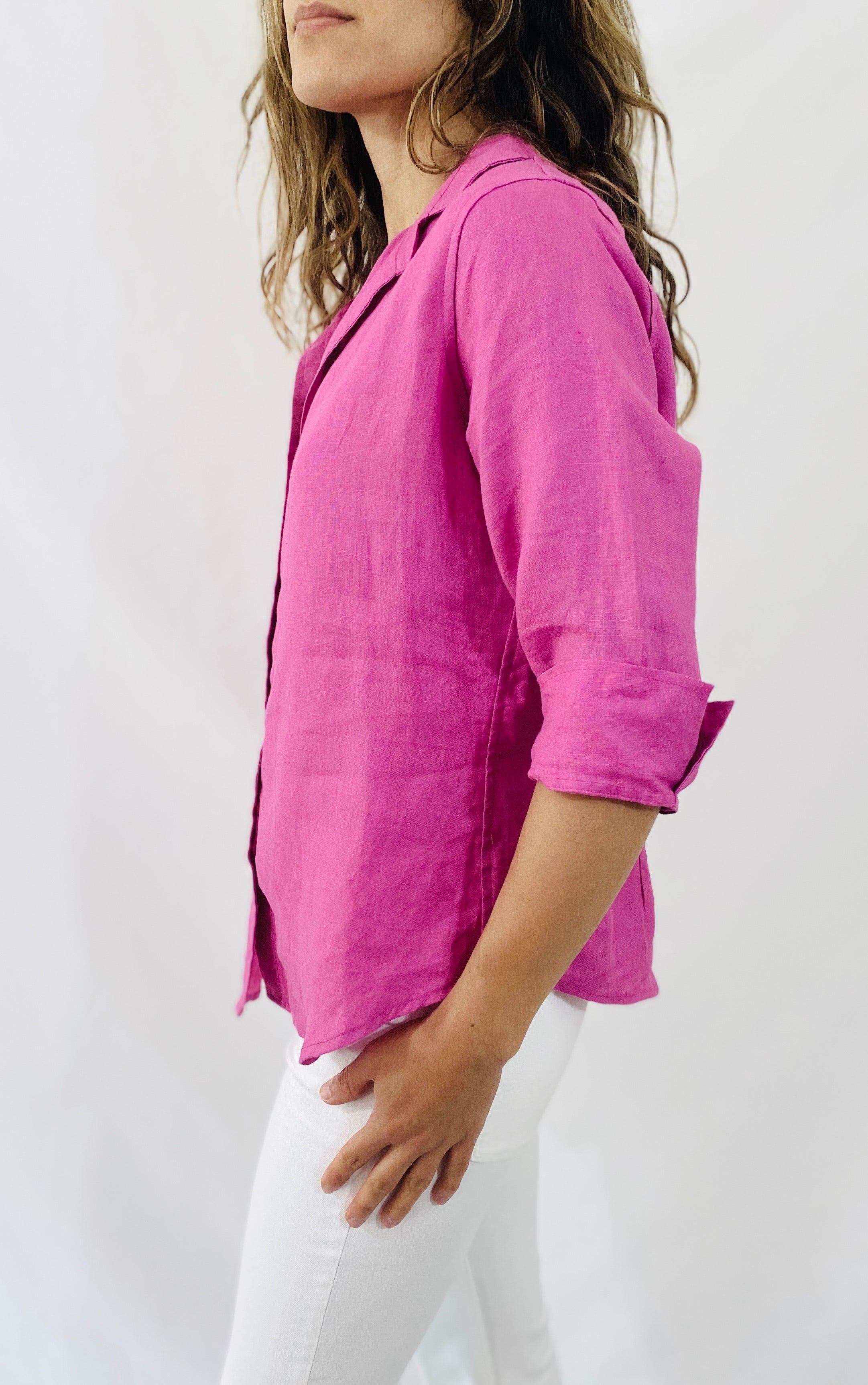 Leylie Rebecca Shirt in Fuchsia