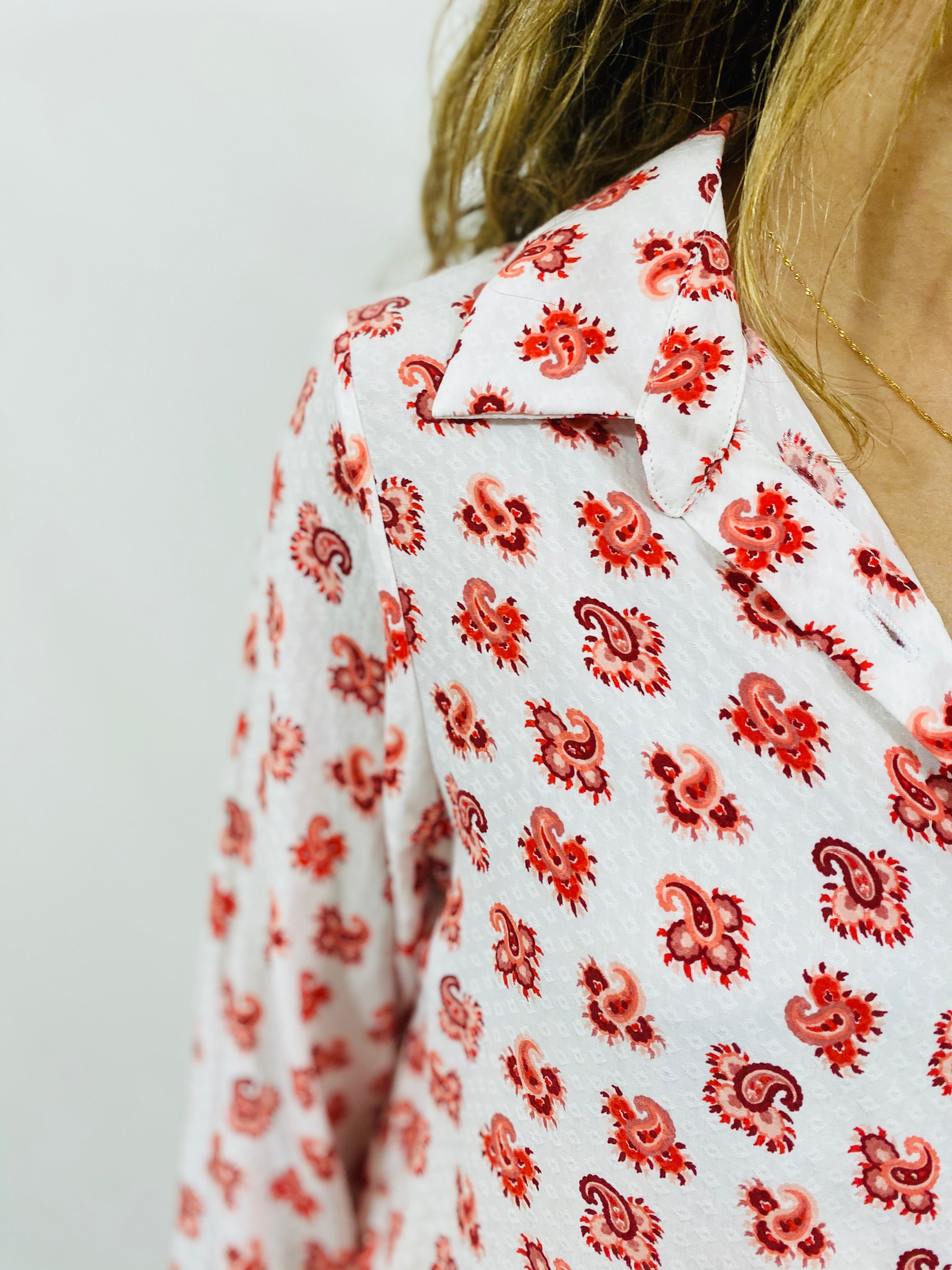 Leylie Jess Shirt in Red Paisley