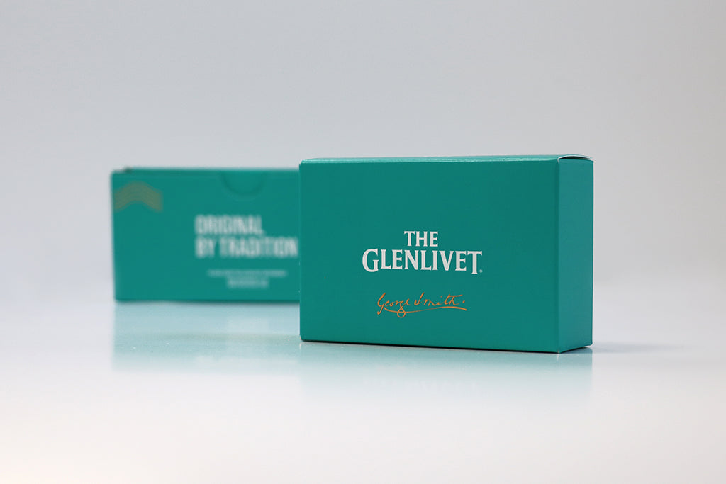 The box for The Glenlivet who has chosen the right colours for their packaging
