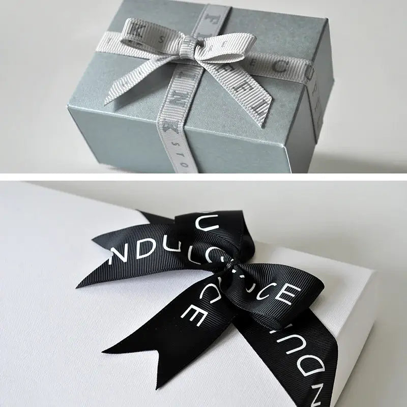 Chanel gift box with ribbon tissue paper sticker and blank card & envelope