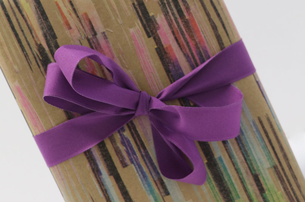 A gift that is wrapped in recyclable packaging