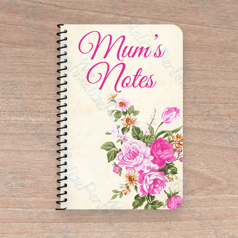 Mum's Notes' Personalised Floral Notebook – WePersonalize