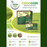 6 CocoCoir Bricks & Blocks suitable for Organic Growers