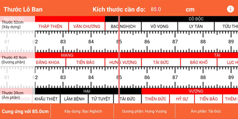 Thước Lỗ Ban là dụng cụ hỗ trợ để tính kích thước giường ngủ theo phong thủy.