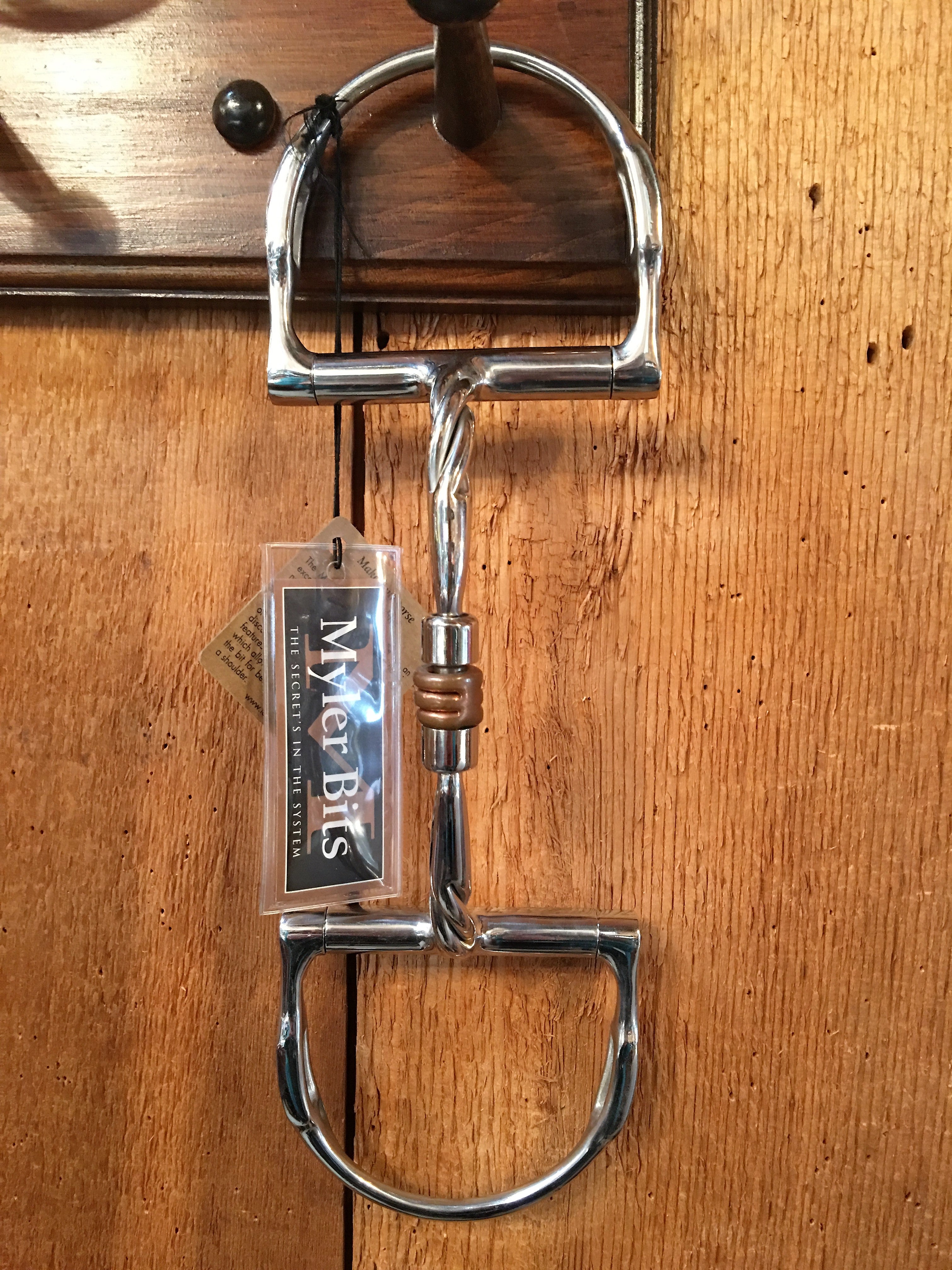 Myler Stainless Steel Dee With Hooks Twisted Snaffle And Copper