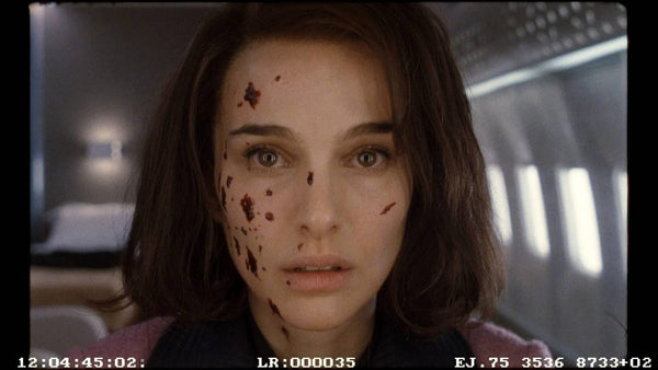Close-up on Natalie Portman on the Air Force One set