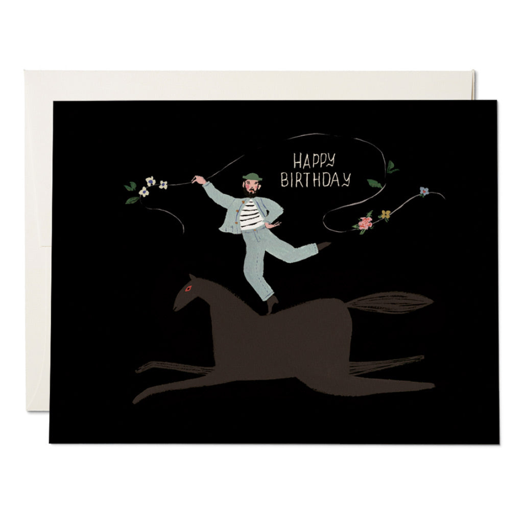 Bareback Birthday Card