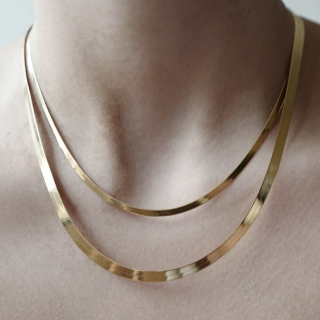 Herringbone Chain - Gold